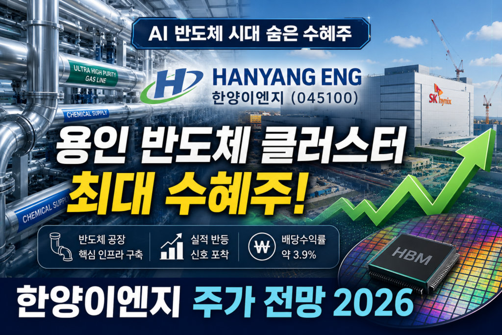 AI 반도체 시대 숨은 수혜주,용인 클러스터 최대 수혜 한양이엔지